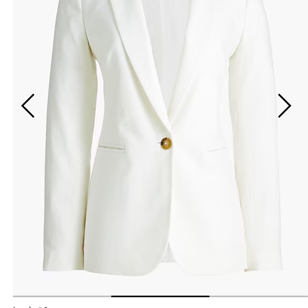 J. Crew White Linen Blend Blazer